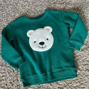 24m Green Bear Sweatshirt